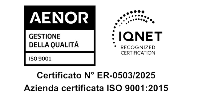 ISO 9001:2015 Certification - Certificato N° ER-0503/2025